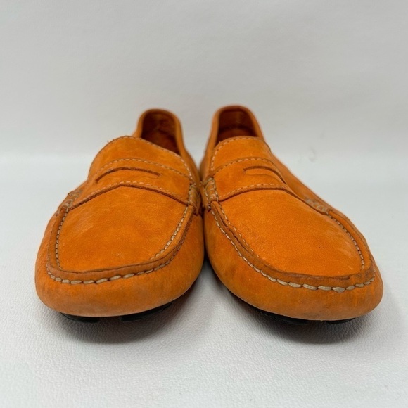 Mercanti Fiorentini Orange Career Driving Penny Loafers 3176 Women's Size 7B - Picture 7 of 14